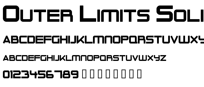 Outer Limits Solid font